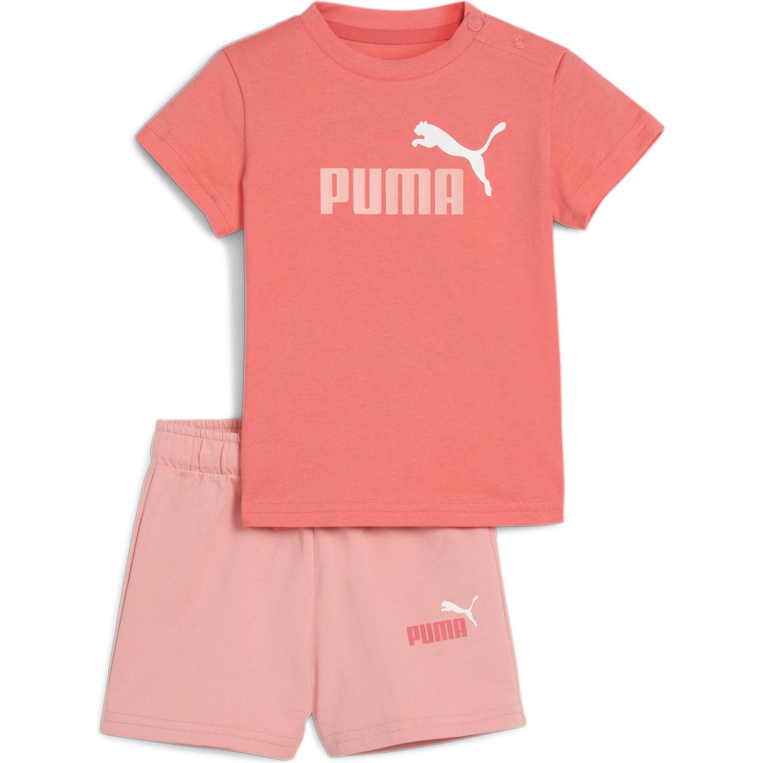 Puma, Jungen, Sportshirt, MINICATS ESS Tee and Shorts Set INF (68), Rot, 68