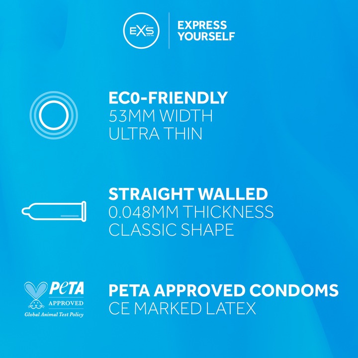 Produktbild EXS Vorratsbeutel «Pure» 100 dünne, vegane Kondome (100 Stk.)