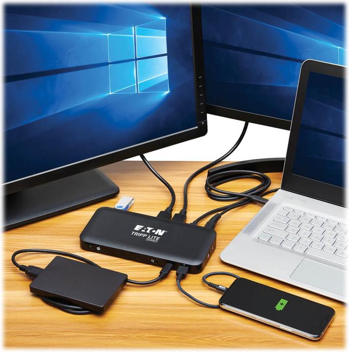 Produktbild Eaton USB-C Dock Triple Display - 4K 60Hz HDMI/DisplayPort USB 3.2 Gen 2 USB-A/USB-C Hub G (USB-C, 3 Ports)