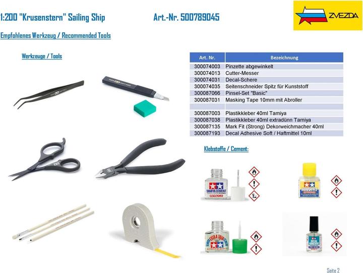 Produktbild Carson 1:200 Krusenstern Sailing Ship