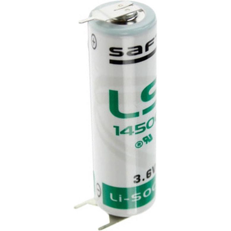 Saft Batterie LS14500CNA mit 3er Print Kontakten (1 Stk., AA, 2600 mAh), Batterien + Akkus