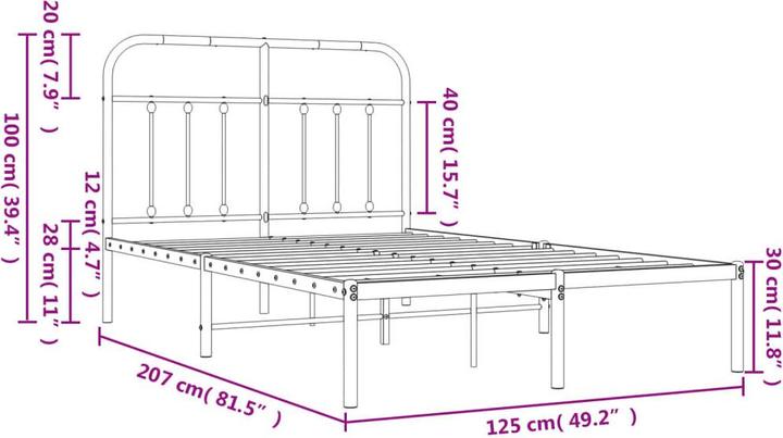 Image du produit vidaXL Bettgestell (120 x 200 cm)