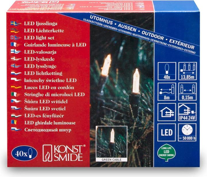 Produktbild Konstsmide 6004-100 Mini-Lichterkette Auss (13.85 m)