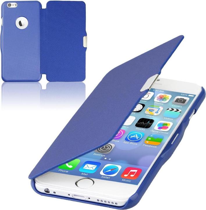 Produktbild König Design Flip Cover Schutzhülle Slim Case Handyhülle Bookstyle für Apple iPhone 5 / 5s / SE Blau (Apple iPhone 5)