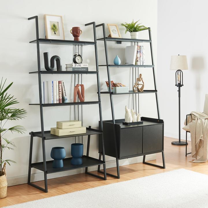 Actual product image En.Casa Storfjord 2-piece furniture set 2x ladder shelf (80 x 40 x 183.50 cm)