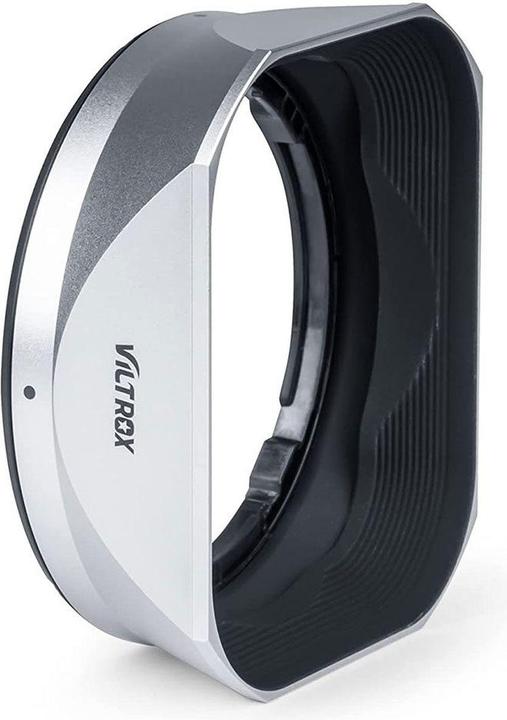 Actual product image Viltrox 23mm 33mm 56mm F1.4 Metal Square Hood Silver