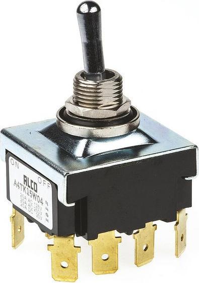 TE Connectivity Kippschalter EIN-AUS rastend 20 A 4 Öffner