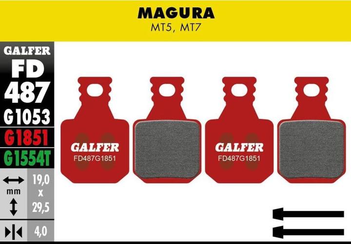 Actual product image Galfer Bike Advanced brake pads (Magura, Semi-metallic)