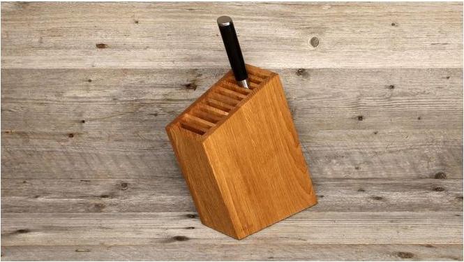 Produktbild Sknife Messerblock Eiche schräg