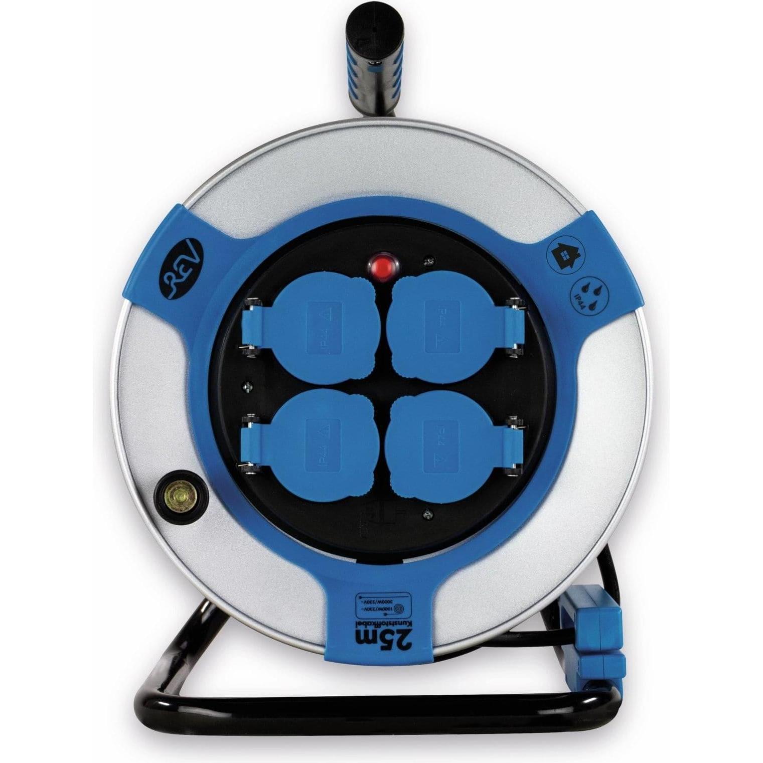 REV, Avvolgicavi, Avvolgicavo in acciaio, H05VV, 4 vie, 25 m (25 m, 1.50 mm².)