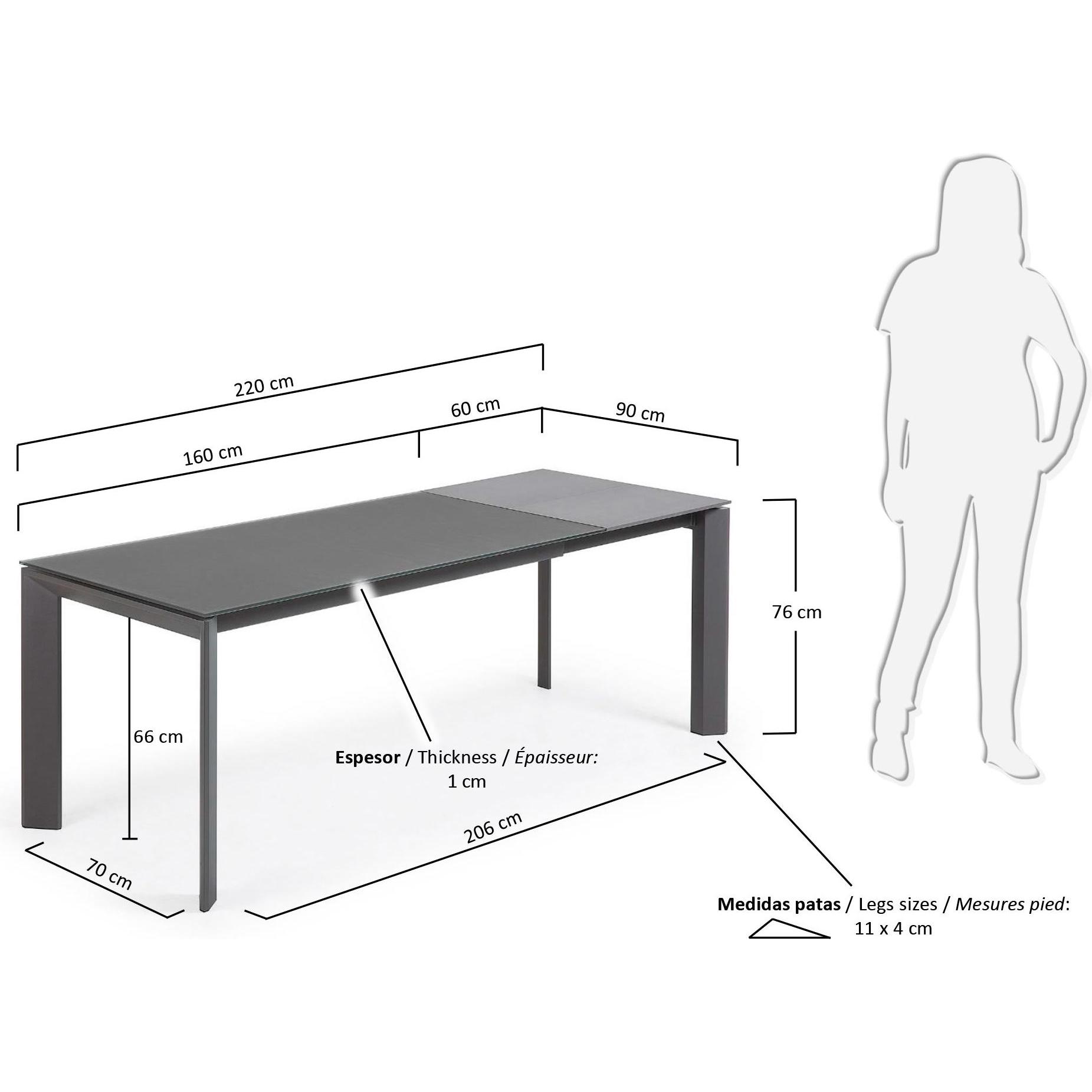 Thumbnail - Kave Home, Esstisch, Axis (90 x 160 x 76 cm)