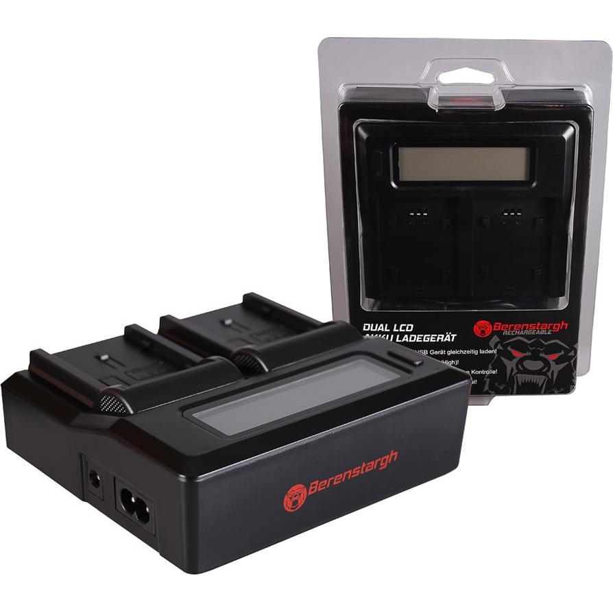 Berenstargh Dual LCD USB Ladegerät f. Hitachi CGA-DU14 DZMV350A DZMV350A DZ-MV350A DZ-MV350A DZMV350 (Caricabatterie per fotocamere), Alimentatore fot