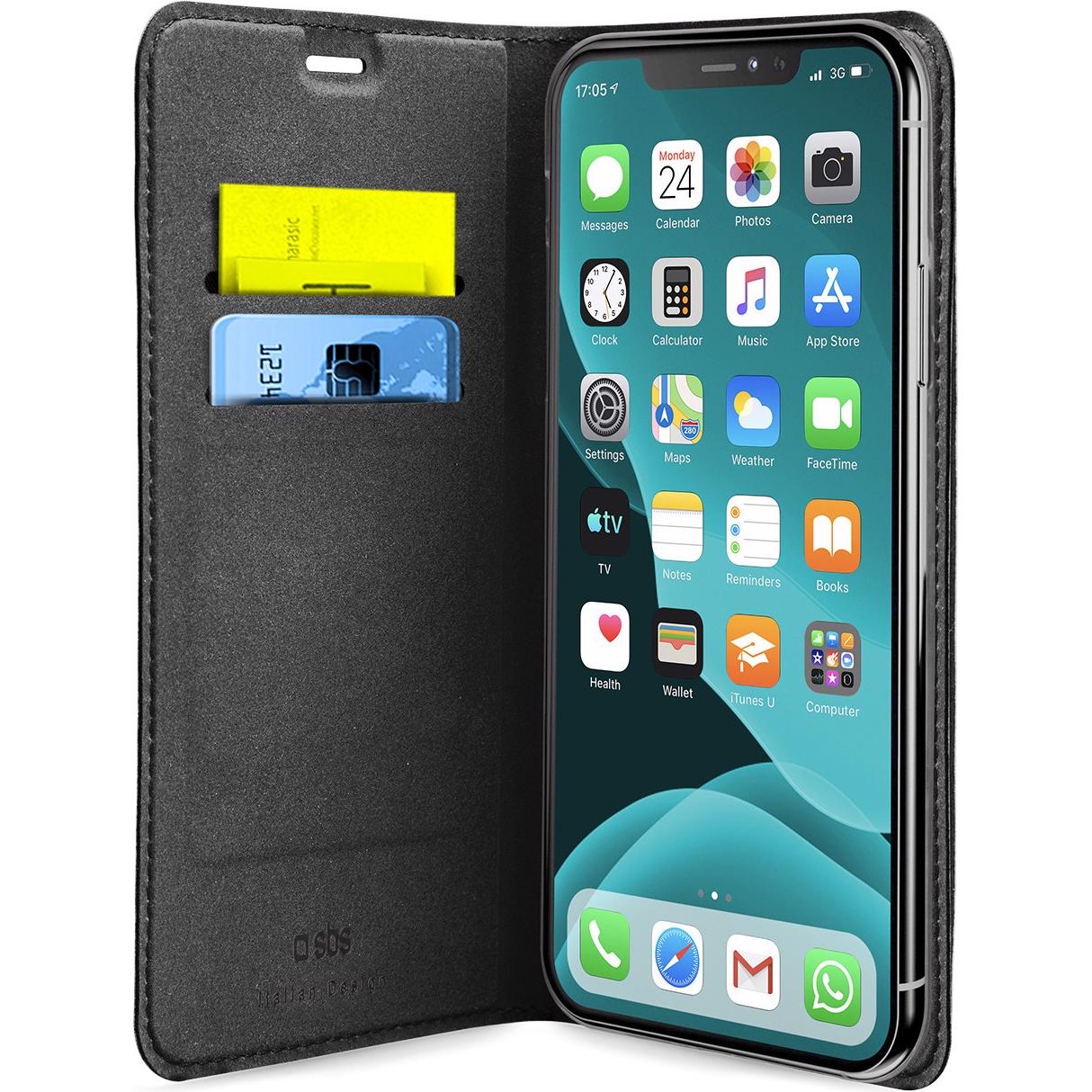 SBS Klapphülle (Apple iPhone 11 Pro), Smartphone Hülle, Schwarz