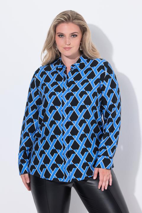 Immagine prodotto Ulla Popken Camicia con stampa grafica, colletto da camicia e maniche lunghe (62)