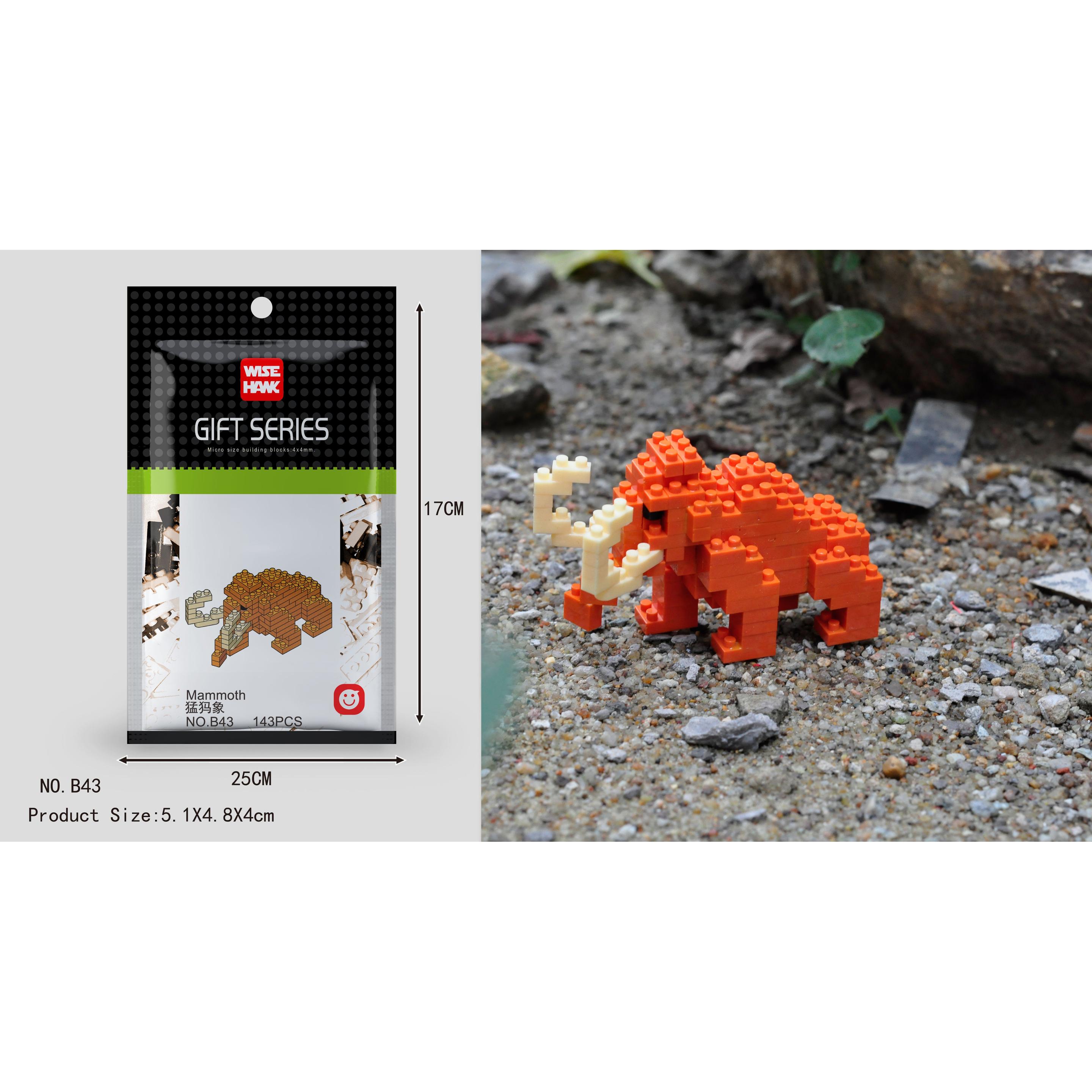 Tinisu Mammut Figur Bausteine Modell LNO Micro-Bricks