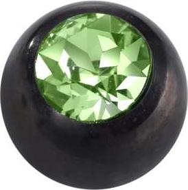 Immagine prodotto Bijouteria Chiusura piercing (Cristallo premium, Acciaio chirurgico 316L, Rivestimento PVD (nero))