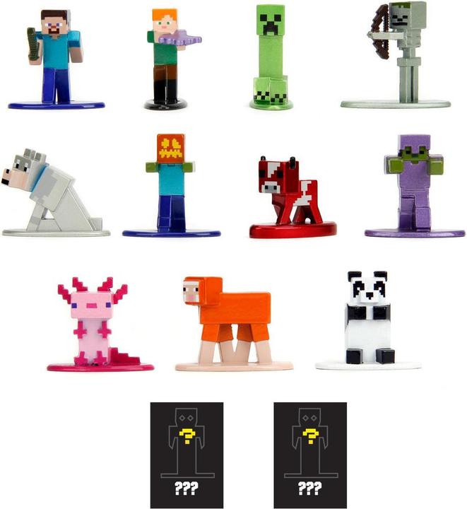 Produktbild Jada Minecraft Blind Pack Nanofigs, 12-sort.