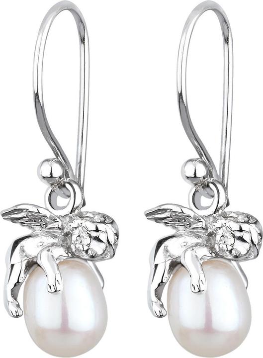 Immagine prodotto Elli Orecchini Angelo Custode Perle d'acqua dolce coltivate Argento (Elastico, Argento 925, Nessuna pietra, Perle coltivate d'acqua dolce)