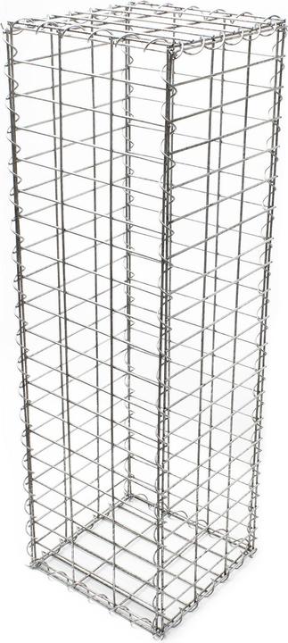 Produktbild Wiltec Gabione 100x50x30cm aus Drahtgitter Gabionenzaun Gabionenwand Steinkorb