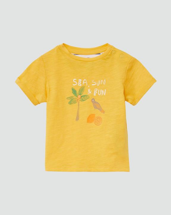 S.Oliver T-Shirt Baumwoll-T-Shirt mit Stickerei und Print (74)