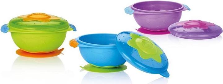 Nuby Bol à purée avec couvercle et pied aspirant