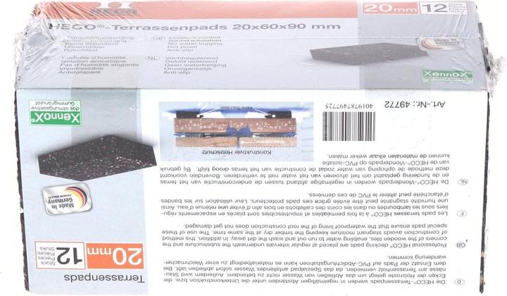 Actual product image Heco Decking pads rubber non-slip 20 mm 12 pcs ( 49772 ) (1 Screws per piece)