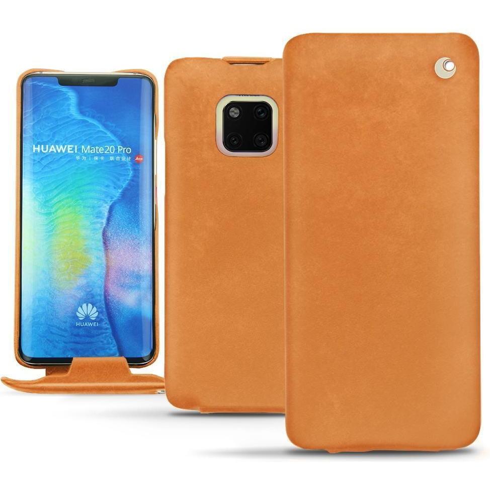 Noreve Lederschutzhülle vertikal (Huawei Mate 20 Pro), Smartphone Hülle, Orange