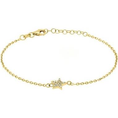 Brilio, Armschmuck, Silver - Playful gold-plated silver bracelet with a BR10Y star