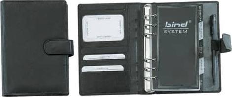 Immagine prodotto Bind T 1 - Sistema di pianificazione A6 senza calendario, pelle nappa, nero (A6, Inglese, Francese, Tedesco)
