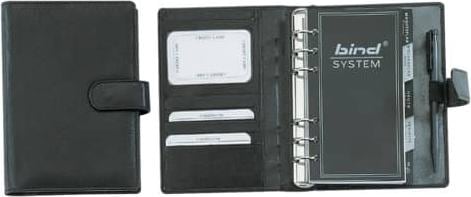 Produktbild Bind T 1 - Systemplaner A6 ohne Kalender, Nappa-Leder, schwarz (A6, Englisch, Französisch, Deutsch)
