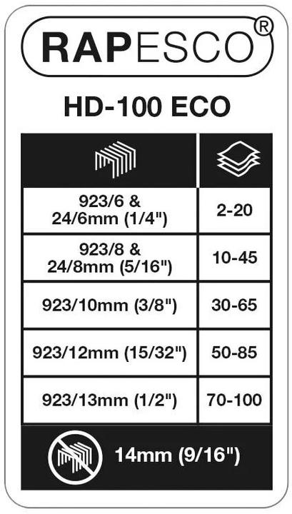 Produktbild Rapesco ECO HD-100 Blockhefter (100 Blätter)