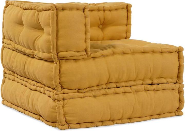 Actual product image vidaXL Modul-Poufs 4er Set Gelbes Gewebe