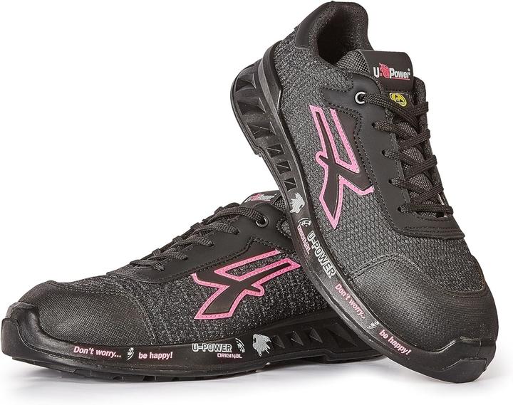 Actual product image Upower Shoes Michelle Grey Fuchsia Low Number (S1P, 35)