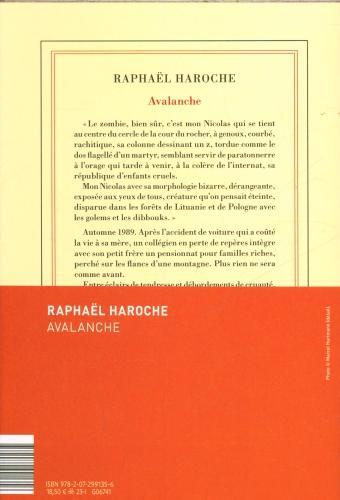 Actual product image Avalanche (Haroche Raphaël, French)