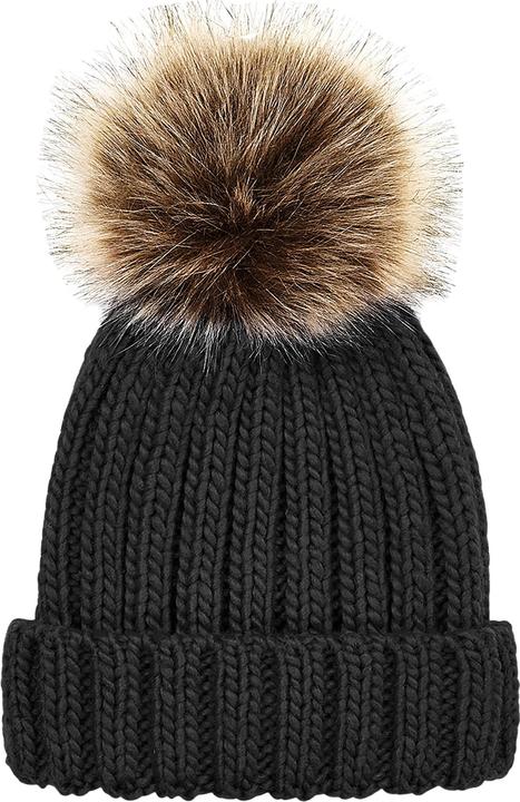 Actual product image Beechfield Childrens/Kids Pom Pom Knitted Beanie