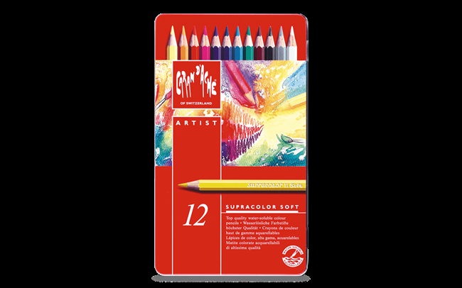 Image du produit Caran d'Ache Supracolor Aquarelle Metallschachtel (Multicolore, 12 x)