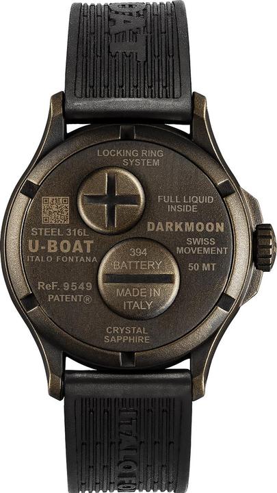 Immagine prodotto U-Boat 9549 Orologio da uomo vintage marrone Darkmoon 40mm 5ATM (Orologio da polso analogico, 40 mm)
