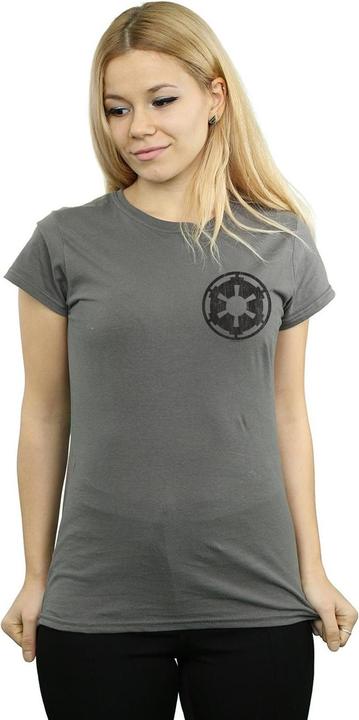 Image du produit Star Wars - T-shirt THE MANDALORIAN GALACTIC EMPIRE INSIGNIA BREAST PRINT - Femme (S)