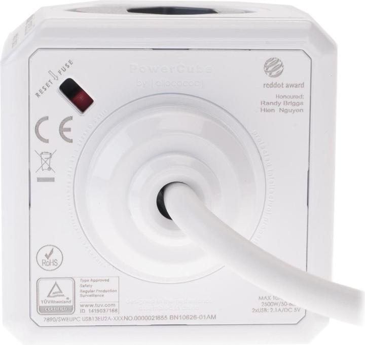 Produktbild Allocacoc PowerCube S+ (6 x, Typ 13, USB-A, 3 m)
