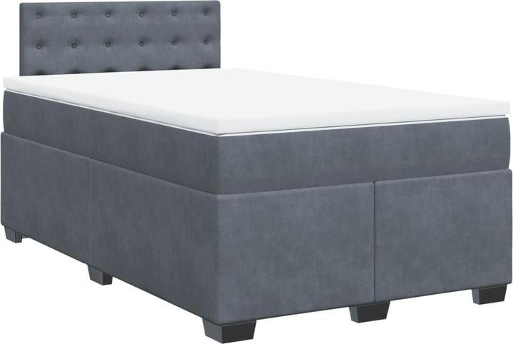 Actual product image vidaXL Bo x spring bed with mattress 160 x 200 cm velvet (160 x 200 cm)