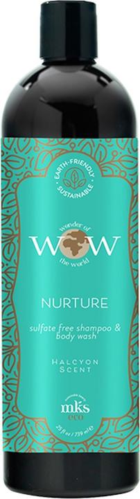 Earthly Body MKS eco WOW Nurture Sulfat-freies Shampoo & Body Wash Halcyon Scent Vegan Cruelty Free 25 Fl Oz