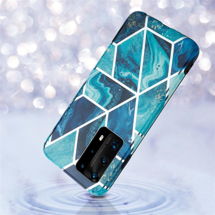 Image du produit Cadorabo Couverture IMD TPU Marbre coloré (Huawei P40)