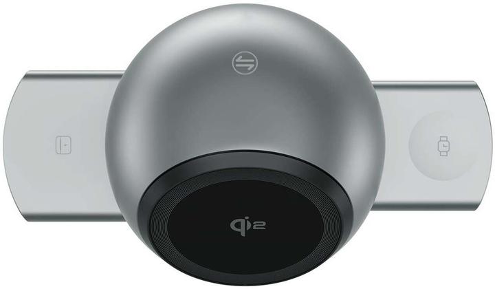 Actual product image 4smarts Wireless Charger 3-in-1 ChargeBot Sound Spacegrau (15 W)