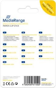 Image du produit MediaRange Nano-clé USB 16Go avec. Fonction d'agrafe jaune (16 Go, USB-A, USB 2.0)