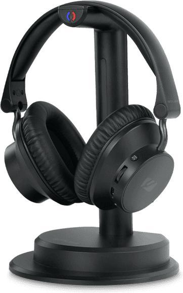 Produktbild Muse TV Headphones with Transmitter Charging Base M-282 CTV, Black (Kabelgebunden, Kabellos)