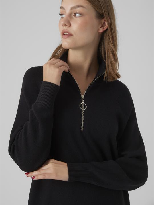 Produktbild Vero Moda VMGOLDNEEDLE LS HIGHNCK ZIPPER DRESS REP Strickkleid (XS)