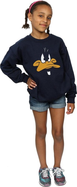 Actual product image Looney Tunes Girls Daffy Duck Big Face Sweatshirt (128)