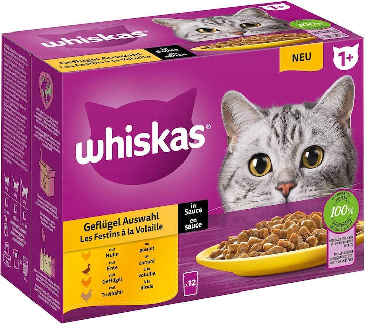 Immagine prodotto Whiskas Borsa della freschezza (Adulto, 12 pz., 1020 g)