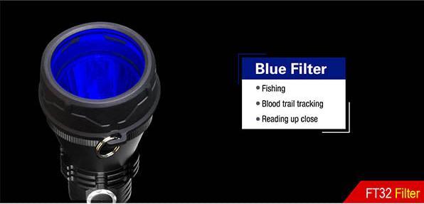 Actual product image Klarus Colour filter FT32 for XT32, blue