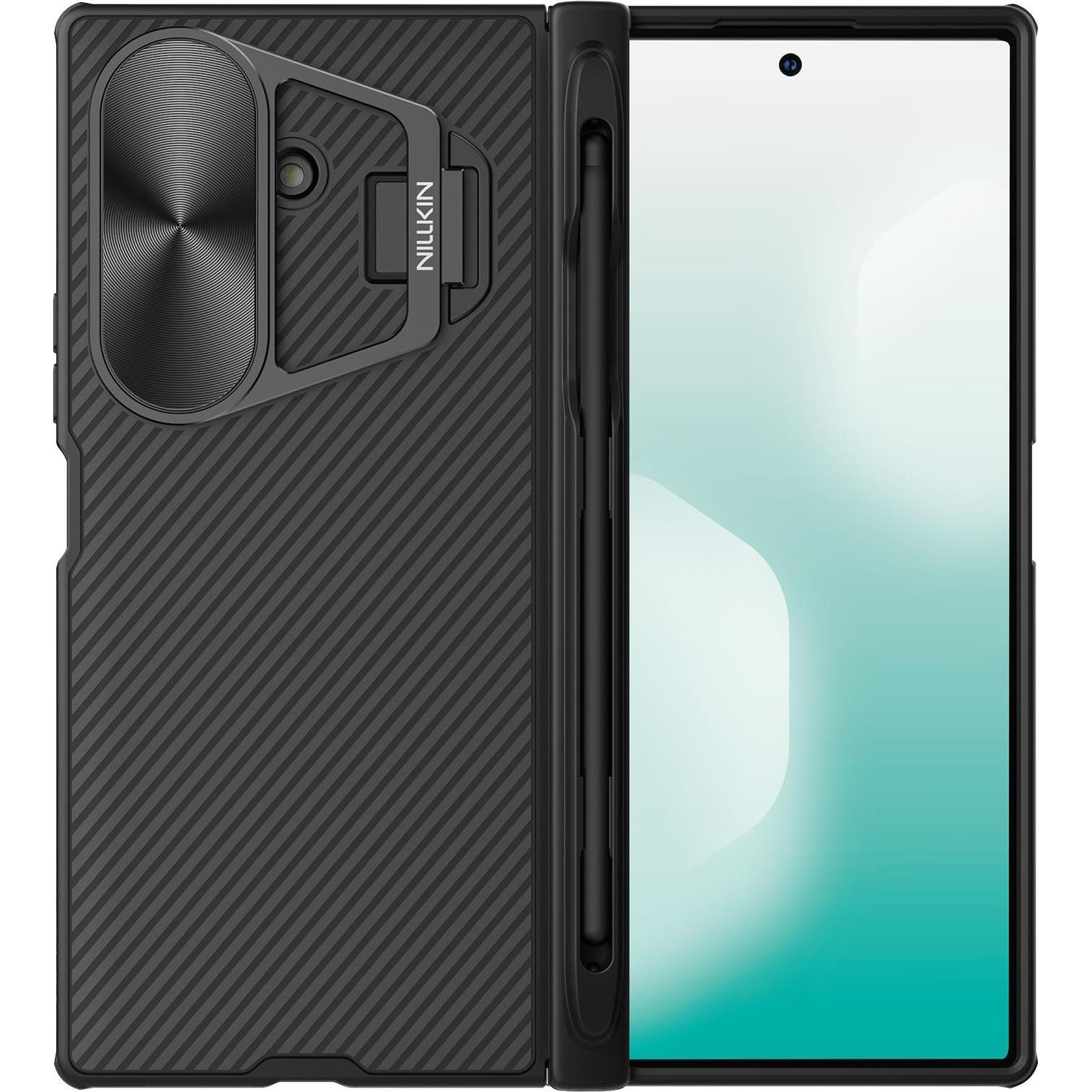 Nillkin CamShield Prop Magnetischer Stiftschlitz Back Cover für Samsung Galaxy Z Fold 7 Schwarz (Samsung Galaxy Z Fold7), Cover smartphone, Nero